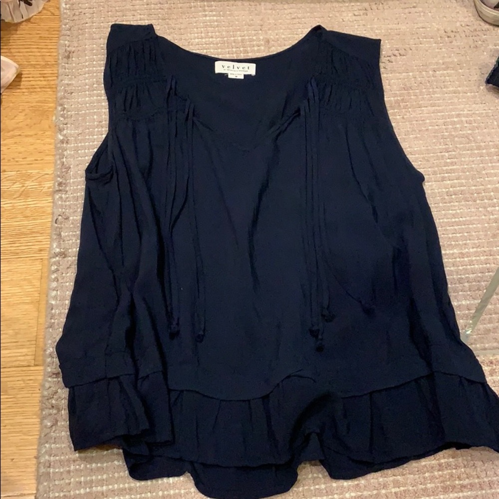 Velvet by graham and spencer navy tank top